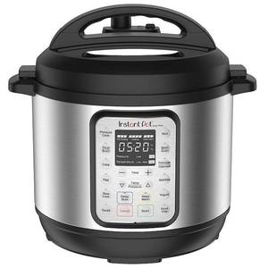 lot 20445 image: Instant Pot - 6 Quart Duo Plus 9-in-1 Electric Pressure Cooker - Silver - Silver