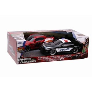 lot 20446 image: Hyperchargers 116 2020 Ford Mustang Shelby GT500 & 2019 Dodge Challenger SRT RC Twin Pack Radio Control Cars