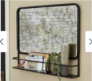 lot 20456 image: Ebba Black Accent Mirror Horizontal A8010233