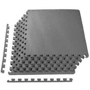 lot 20496 image: BalanceFrom 1 EXTRA Thick Puzzle Exercise Mat with EVA Foam Interlocking Tiles for MMA, Exercise, Gymnastics and Home Gym Protective Flooring, 24 Square Feet
