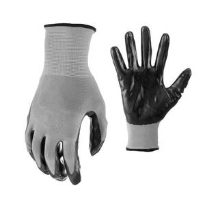 lot 20513 image: FIRM GRIP Nitrile Dip Gloves (10-Pair), GrayBlack