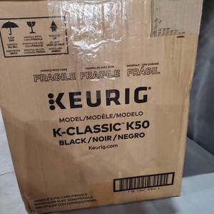 lot 20537 image: NEW Keurig K50B K-Classic Single-Serve K-Cup Pod Coffee Maker - K50 Black