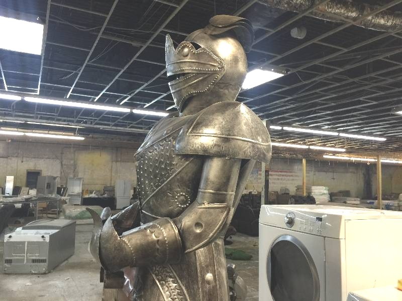lot 9148 image: Decorative metal Knight Sculpture- approx. 6 6 high-  a real conversation piece