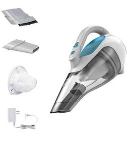 lot 68420 image: BLACKDECKER Dusbuster Handheld Vacuum ION Hand, Cordless, Flexi Blue Grey  White (HHVI315JO42) Open Box