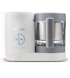lot 68428 image: BEABA Babycook Neo, Baby Food Maker, Glass Bowl Baby Food Processor, 4 in 1 Steam Cook & Blender, Stainless Steel Steam Basket, Easy Clean Reservoir, 5.5 Cup Capacity, Cloud Open Box