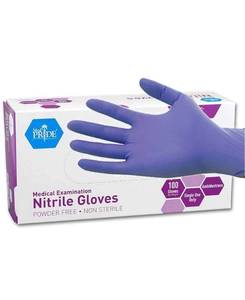 lot 68436 image: MedPride Powder-Free Nitrile Exam Gloves, Large 1000 ct Open Box