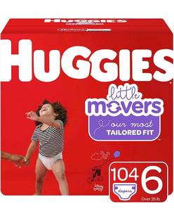 lot 68442 image: Huggies Overnites Nighttime Diapers, Size 6,