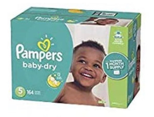 lot 68447 image: Diapers Size 5, 164 Count - Pampers Baby Dry Disposable Baby Diapers