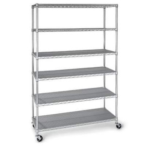lot 68453 image: Members Mark 6-Tier NSF Steel Wire Shelving, 47.5 x 18 x 72 Open Box