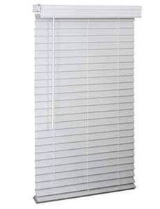 lot 68464 image: Lotus & Windoware 2 Faux Wood Blind, 72 W x 60 H, White Wood Grain Textured Finish Open Box