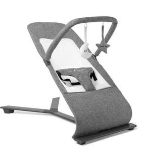 lot 68476 image: Alpine Deluxe Portable Bouncer&nbsp Charcoal Tweed Open box