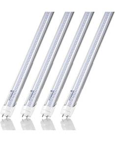 lot 68479 image: Hyperikon 4 Foot LED Tube, T8 T10 T12 40 Watt Replacement (18W), Dual End Ballast Bypass, Clear Lens, UL, DLC, Soft White, 4 Pack Open Box