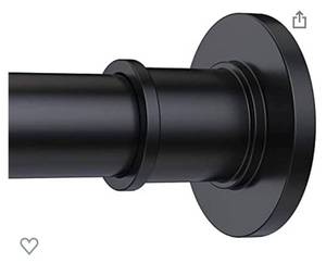 lot 68482 image: BRIOFOX Industrial Shower Curtain Rod - Never Rust Non-Slip 43-72 Inch Stainless Steel, Matte Black Open Box