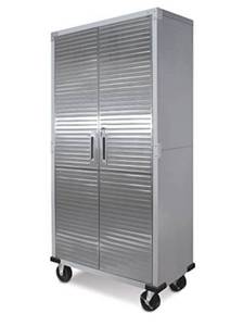 lot 66700 image: Seville Classics Cabinet Storage, 36 W x 18 D, Granite Gray Open Box