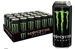 lot 66704 image: Monster Energy Drink, Green, Original, 16 Ounce (Pack of 24)