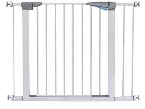 lot 66708 image: keny Walk Thru Baby Gate, Auto-Close Safety Pet Gate Metal Expandable Dog Gate with Pressure Mount for Stairs,Doorways,Banister Open Box