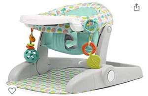 lot 66717 image: Summer Learn-to-Sit Stages 3-Position Floor Seat, Includes Toys and Tray, Neutral Open Box