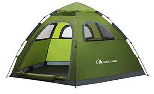 lot 66720 image: MOON LENCE Instant Pop Up Tent Family Camping Tent 4-5 Person Portable Tent Automatic Tent Waterproof Windproof for Camping Hiking Mountaineering Open Box