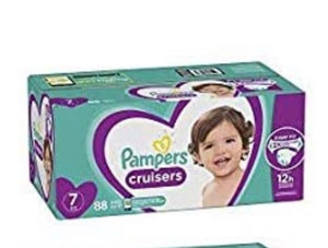 lot 66732 image: Diapers Size 7, 88 Count - Pampers Cruisers Disposable Baby Diapers