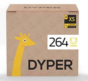 lot 66747 image: DYPER Bamboo Baby Diapers Size 1  Newborn  Natural Honest Ingredients  Cloth Alternative  Day & Overnight  Plant-Based  Eco-Friendly  Hypoallergenic for Sensitive Skin  Unscented - 264 Count