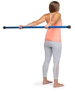 lot 66750 image: Booyah Stik by Bob and Brad - Exercise Stick for Stretching, Walking, Mobility and Balance (4034) Open Box