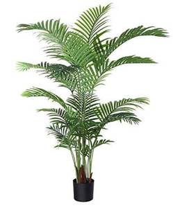 lot 66758 image: Fopamtri Artificial Areca Palm Plant 4.6 Feet Fake Palm Tree with 15 Trunks Faux Tree for Indoor Outdoor Modern Decoration Feaux Dypsis Lutescens Plants in Pot for Home Office Perfect Housewarming Gift