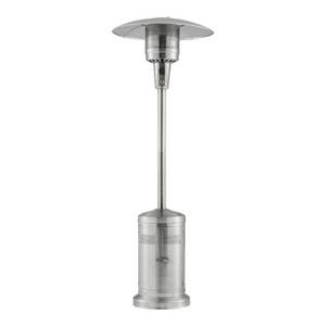 lot 10255 image: Hampton Bay 48000 BTU Stainless Steel Patio Heater, Silver