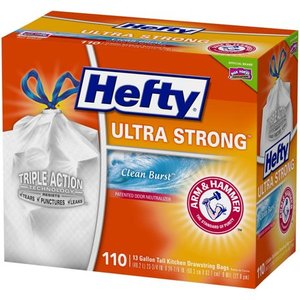 lot 10264 image: Ultra Strong 13 Gal. Clean Burst Tall Kitchen Trash Bags (110-Count) (D)