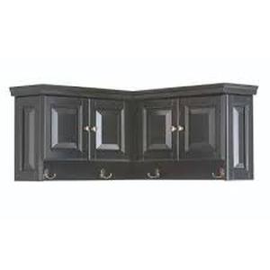 lot 10104 image: home decorators collection Walker wooden corner wall cabinet black