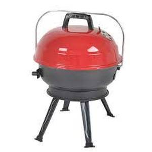 lot 10177 image: 14 in. Portable Charcoal Grill in Red CBT1702HDR