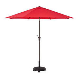 lot 10209 image: 9 ft. Aluminum Market Crank and Tilt Patio Umbrella in Ruby