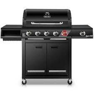 lot 10254 image: 5-Burner Propane Gas Grill in Matte Black with TriVantage Multifunctional Cooking System