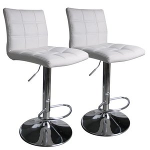 lot 10434 image: Adjustable Swivel Bar Stools Hydraulic Chair Bar Stools, Set of 2