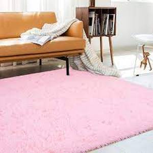 lot 10461 image: Ultrug fluffy rug, 5.3x 7.5 pink