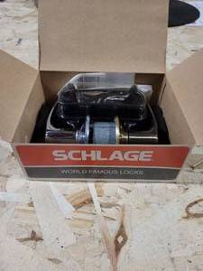 lot 144 image: SCHLAGE PRIVACY LOCKING INTERIOR DOOR HANDLES (LOT OF 3)