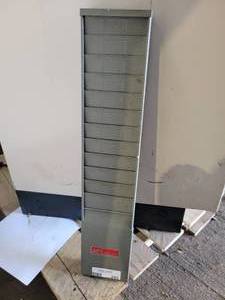 lot 243 image: WALL MOUNTED SLOTTED METAL TIME CARD HOLDER