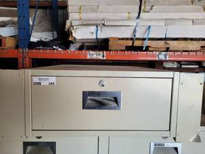 lot 244 image: UNDER COUNTER MOUNTING LOCKING BANK TELLER DRAWER