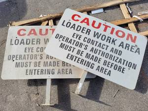 lot 273 image: 2 LARGE METAL SIGNS
