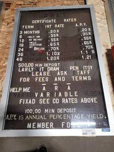lot 297 image: WALL MOUNTED ENCASED LETTER BOARD WITH LETTERS INCLUDED