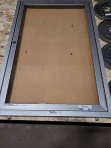 lot 299 image: WALL MOUNT ENCASED CORK BOARD