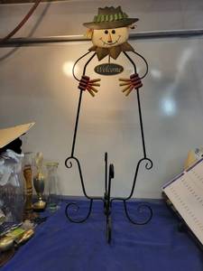 lot 4961 image: Snowman Metal welcome sign