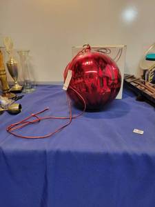 lot 4970 image: Optic Mercury glass hand blown ball ornament new inbox