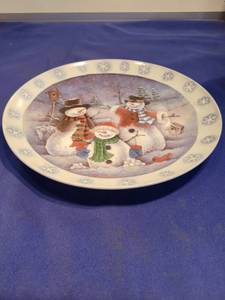 lot 5074 image: Snowman plate