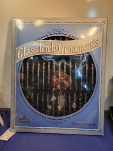 lot 5139 image: 48 hand made glass icicle ornaments new inbox