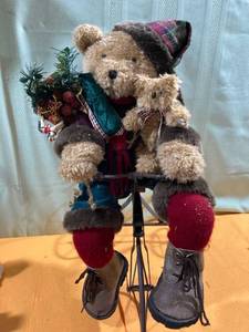 lot 7014 image: Teddy bear riding a bike 22 12 high