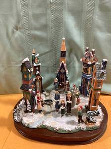 lot 7016 image: Christmas village scene 12 12 high 14 12 wide