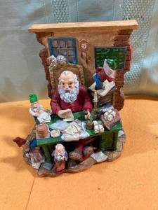 lot 7021 image: Santa check in his list music box 7 12 inches tall