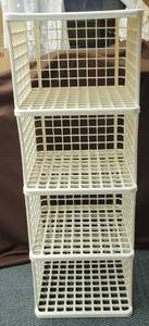 lot 1757 image: Plastic cube self 15 W x 15 D x 48 H (come in pieces)