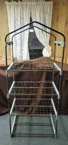 lot 1764 image: Light weight plant stand 4 shelves 27 W x 19 D x 63 H