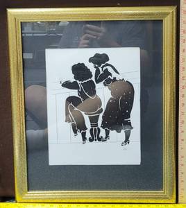 lot 1791 image: Cut out framed wall art